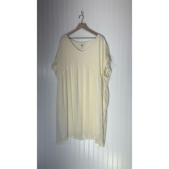 Hayden Los Angeles 3X Babydoll Tunic Dress Cream Boho Cottagecore Layered Ruffle - Picture 1 of 6